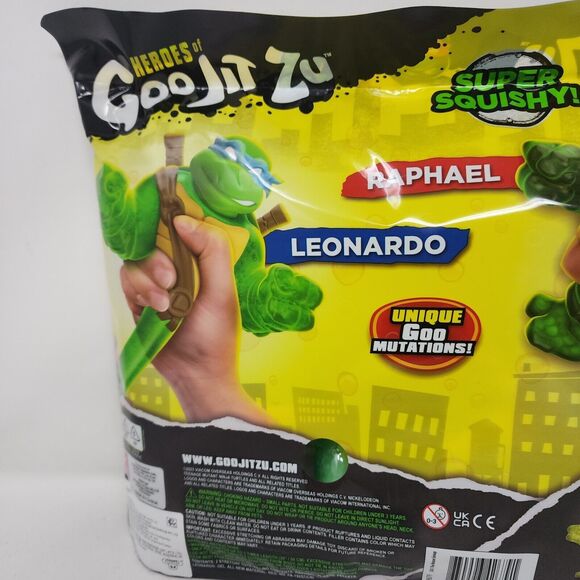 Goo Jit Zu Teenage Mutant Ninja Turtles 2 Pack Nickelodeon Leonardo Raphael - Picture 7 of 10